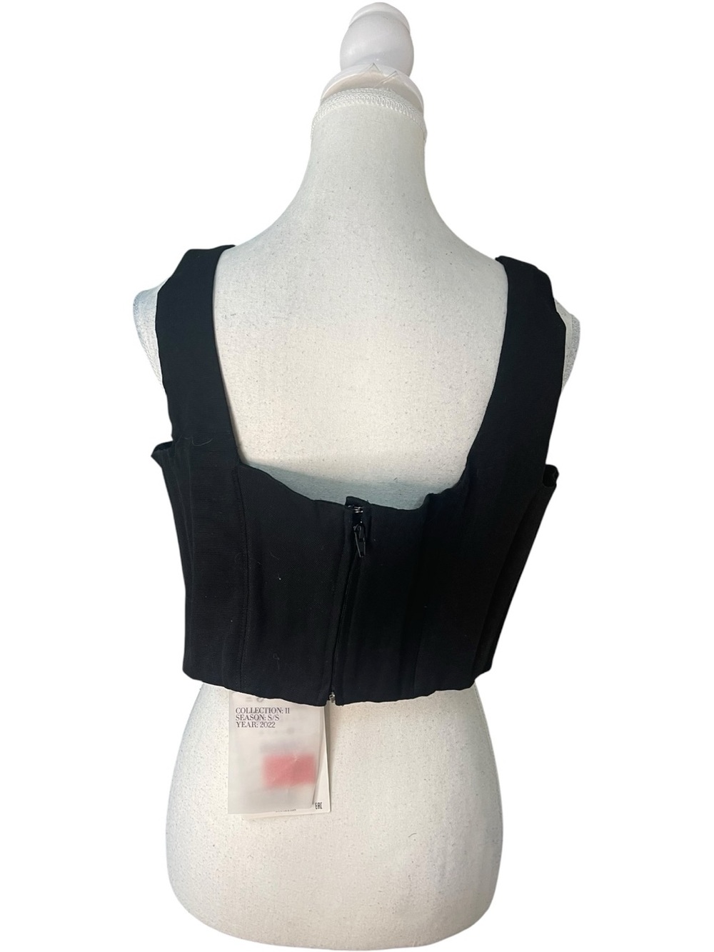 Zara Collection Jacquard Corset Bodysuit Top Black - Picture 7 of 16